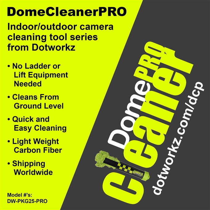 DomeCleanerPRO 25 Series Indoor/Outdoor Lens Cleaning Solution from Dotworkz (DW-PKG25-PRO)