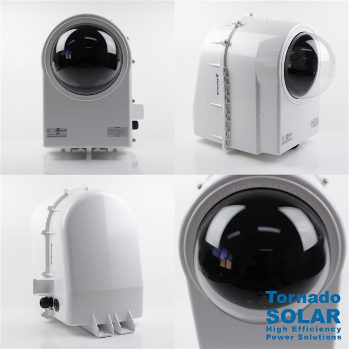 Dotworkz High Efficiency Power D3 Solar Tornado Camera Enclosure IP68 for Low Power Applications (D3-TR-SOLAR)