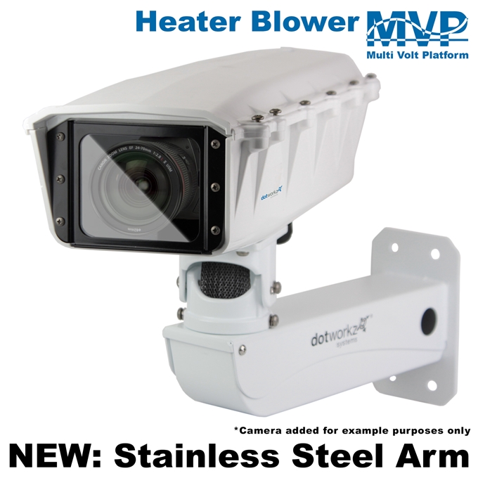 Dotworkz S-Type Heater Blower Camera Enclosure and Stainless Steel Arm (ST-HB-MVP-SS)