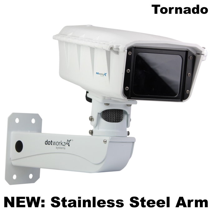 Dotworkz S-Type Tornado Dual Blower Camera Enclosure and Stainless Steel Arm IP68 (ST-TR-MVP-SS)