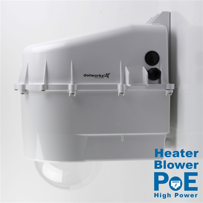 Dotworkz D3 Heater Blower Camera Enclosure IP68 with 60W High Power PoE (D3-HB-POE-60W)