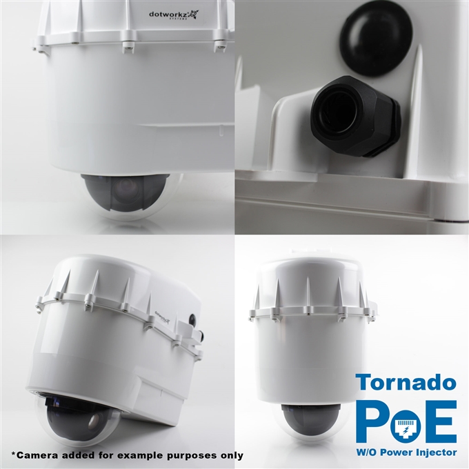 Dotworkz D3 Tornado Dual Blower Camera Enclosure IP68 with PoE and no Power Injector (D3-TR-POE-WO)