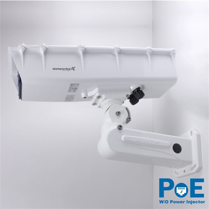 Dotworkz S-Type Heater Blower Camera Enclosure and Aluminum Arm IP66 with PoE and No Power Injector (ST-HB-POE-WO)