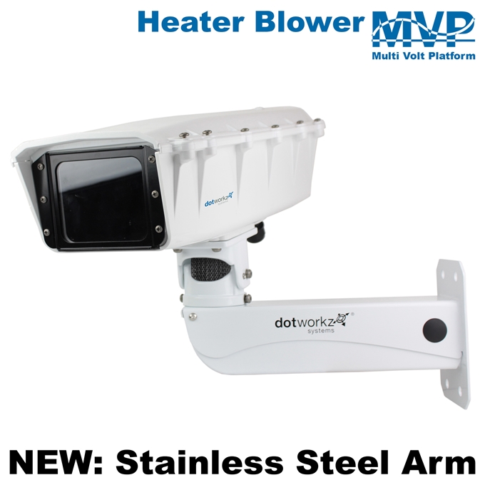 Dotworkz S-Type Heater Blower Camera Enclosure and Stainless Steel Arm (ST-HB-MVP-SS)