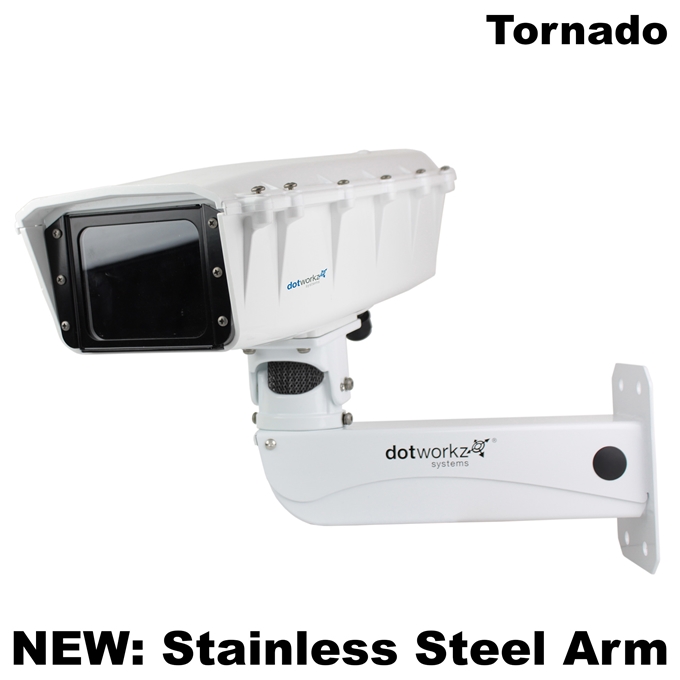 Dotworkz S-Type Tornado Dual Blower Camera Enclosure and Stainless Steel Arm IP68 (ST-TR-MVP-SS)